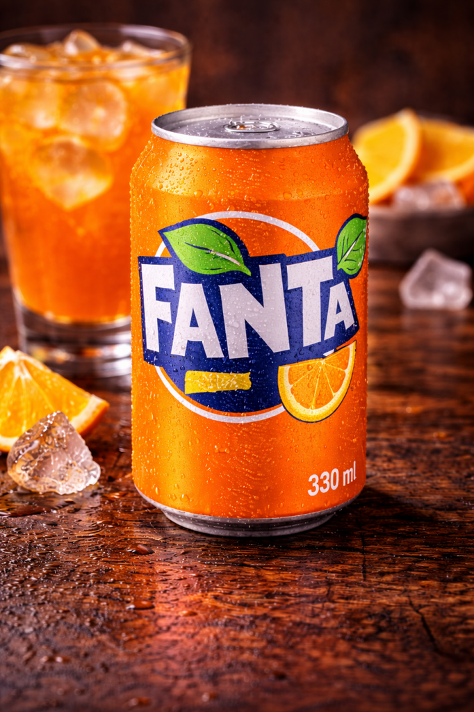 Fanta Orange blik